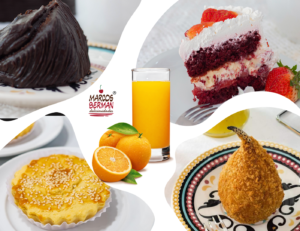 Combo 3 (Unha+Empada Camarão+Fatia Deuses+F.Vulcão Vermelho+Suco Laranja 500ml)